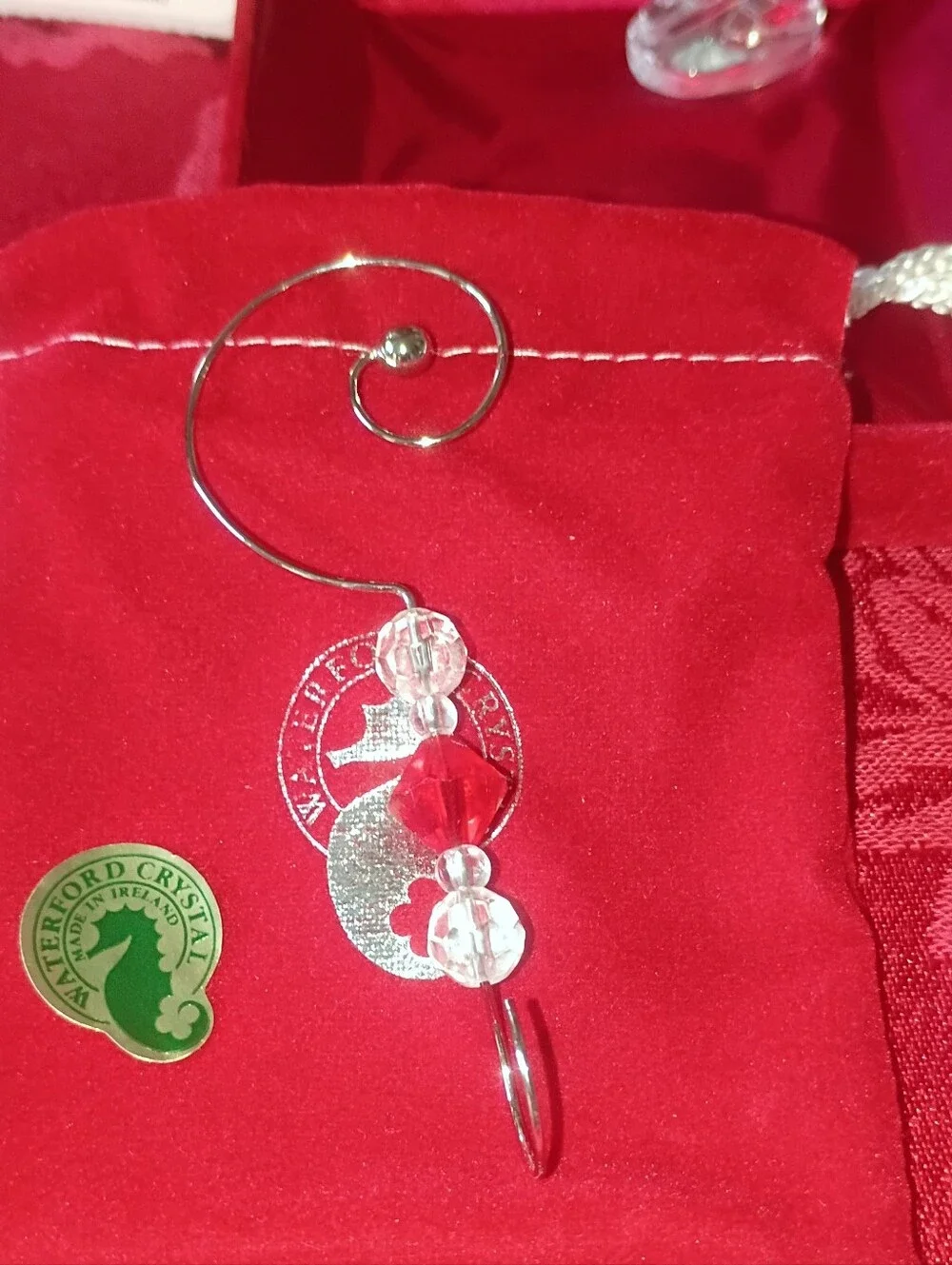 Waterford Crystal Red and Silver Christmas Drummer Ornament